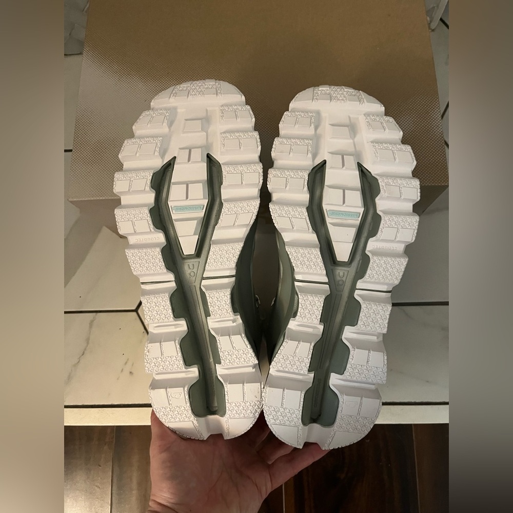 On Cloud Womens hiking boots. Cloudrock Waterproof Boots - in Mineral Kelp - Picture 6 of 7